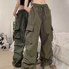 Amerikanische High Street Lockere Weitbeinige Cargohosen für Damen Herbst und Winter Ins Schlankmachend, Lässig und Vielseitig Street Dance Bodenlange Hosen