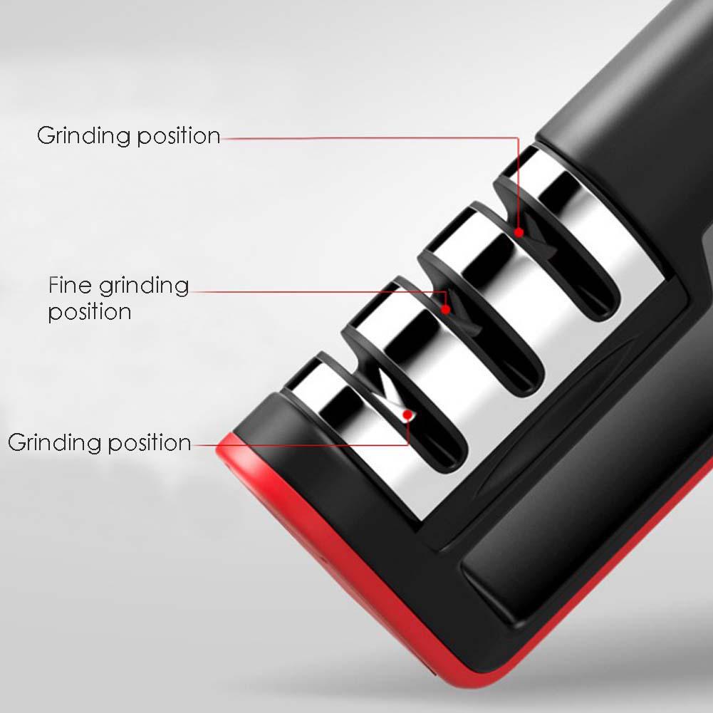 Haushaltsmesserschärfer Küche Multifunktionaler dreiteiliger Schneider Diamantschneider Schärfen