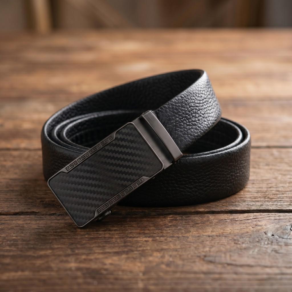 High-End Men s Genuine Leather Belt Gift Set with Automatic Buckle 115 cm