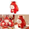 Pony Year Of The Horse Plush Toy With Pp Cotton Fill For Corporate Gifts And Events