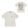 Short Sleeve T-Shirt Couples Street Style Letter Print Loose Fit Breathable Top