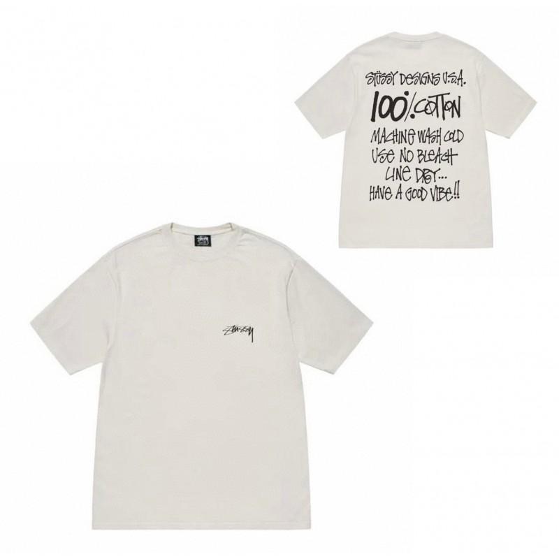 Short Sleeve T-Shirt Couples Street Style Letter Print Loose Fit Breathable Top