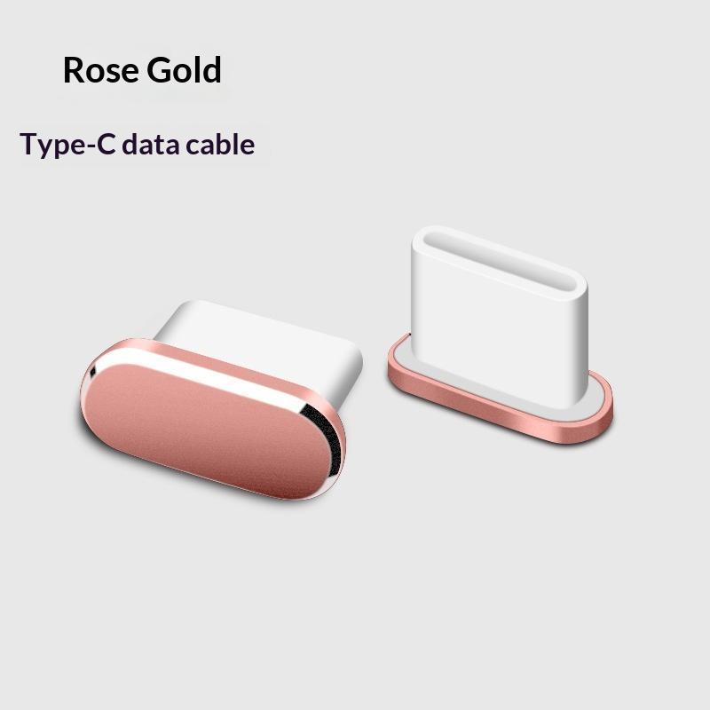 Metal Type C Anti Lost Dust Plugs Lightweight Dustproof Port Covers for Android Phones Laptops Tablets Students Gifts