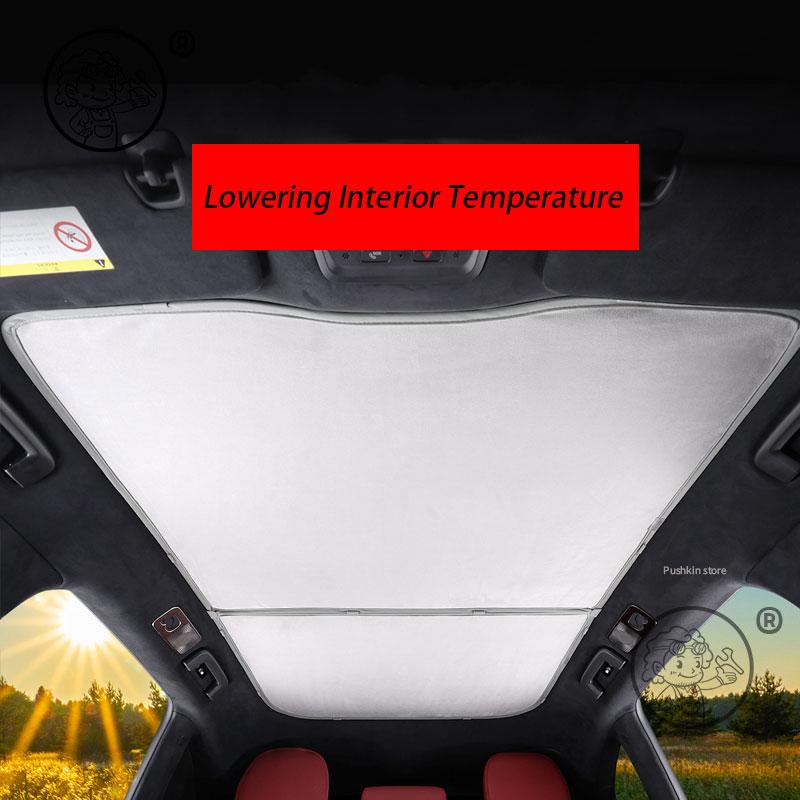Sunroof Sunshade Ice Cloth Car Roof Glass Front Rear Skylight Heat Insulation Sun Shade For ZEEKR 7GT 2025 2026 Car Accessories