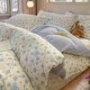 2026 Floral Pure Cotton Bedding Set - 4-Piece or 3-Piece for Students