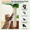 Sisal Rope Cat Scratching Post Green Leaves Durable Design Scratch Post Wooden Track Ball Hanging Balls Interactive Toys