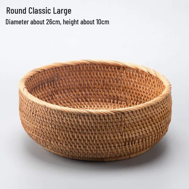 

Handmade Rattan Fruit Basket & Storage Tray