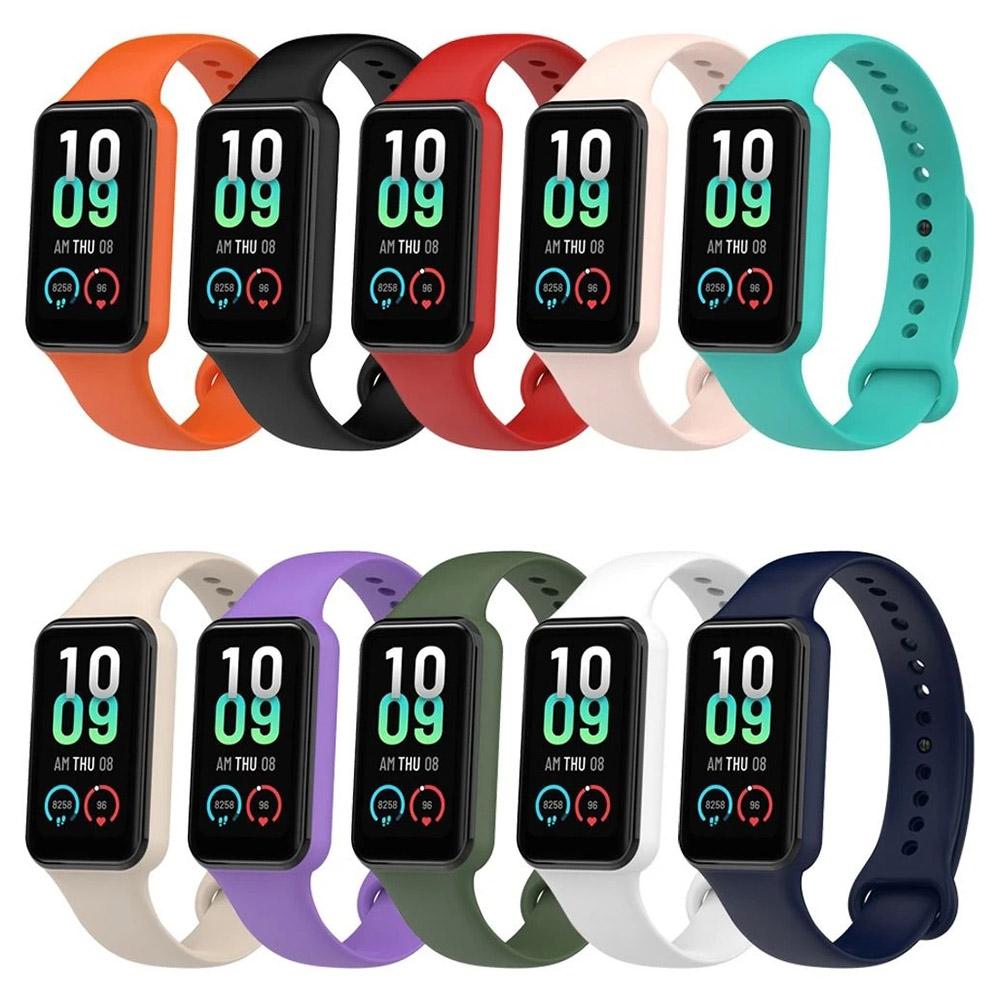 Silicone Strap For Huami Amazfit Band 7 Bracelet Watchband Accessories