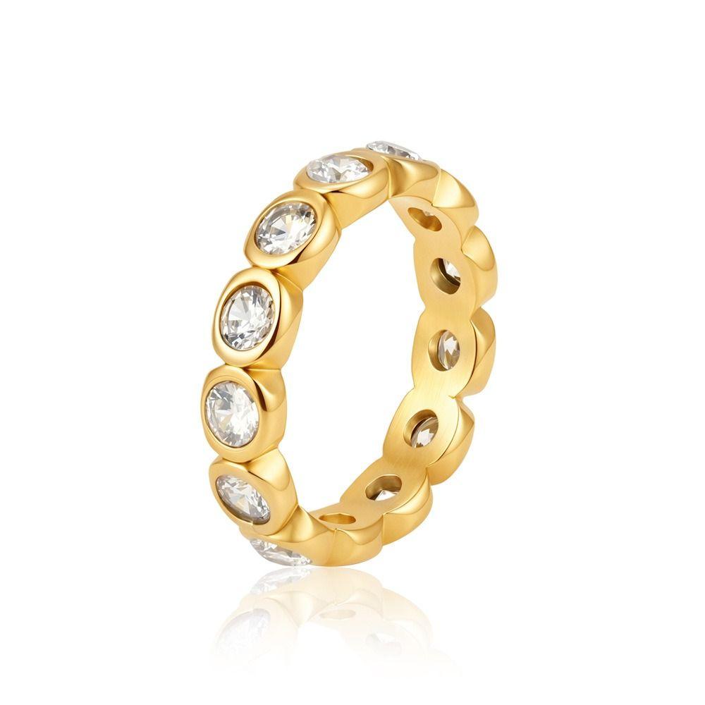 Stainless Steel Cubic Zirconia Ring Cubic Zirconia Women Jewelry Ring Fashion Ring  Daily Wear