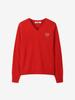 LUVM V-Neck Knit Pullover_Red