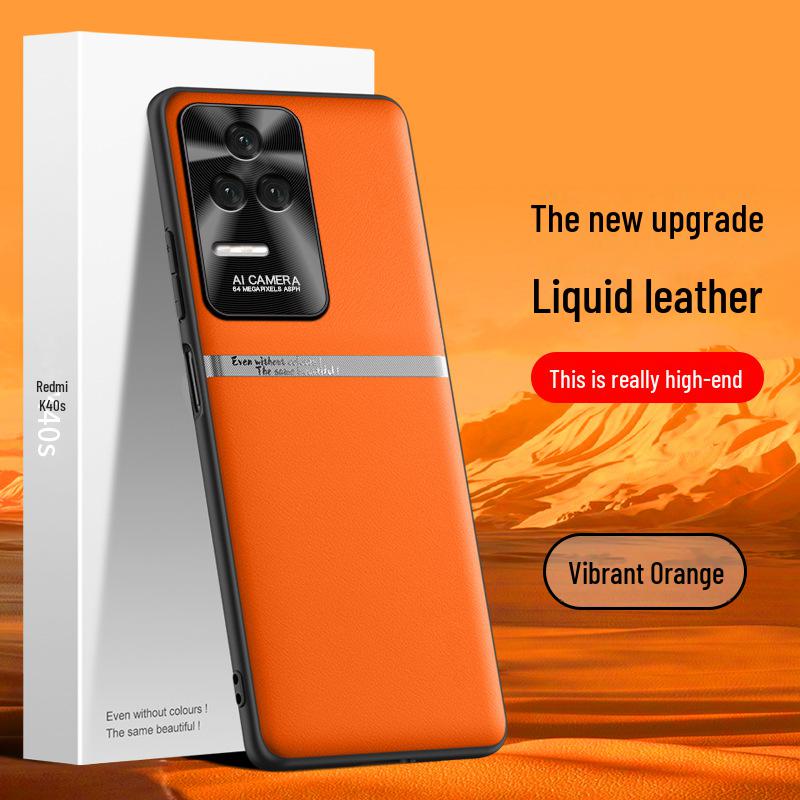 Liquid Leather Protective Cover for Redmi K40s Phone, Anti-fall and Anti-fouling.