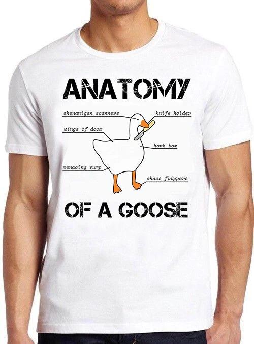 Anatomy of A Goose Funny Duck Graphic Meme Vintage Style Cult Tee T Shirt M562 L