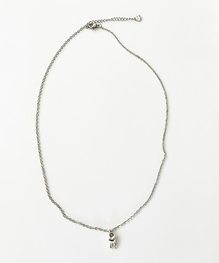 Sk8Er Rock Tooth Surgical Steel Necklace ((Steel))