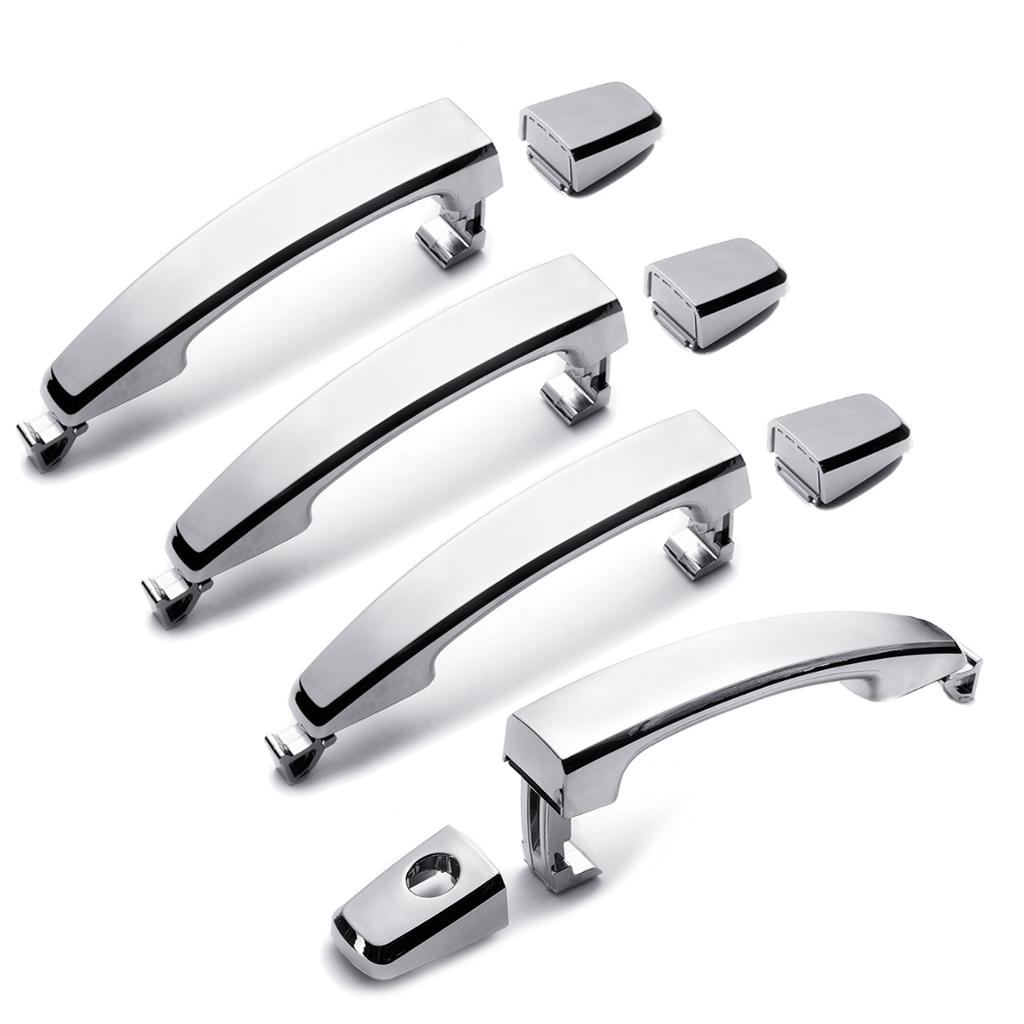 For Chevrolet Captiva Sport/Aveo/Saturn 1/2/4 Pcs Front Left with Keyhole Front Right/Rear Chrome ABS Door Outer Handle Covers