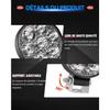 2.5 Pouces 24W Rond Phare De Travail Led 12v 24v, 2PCS Mini Phare De Travail Led IP68 6500K