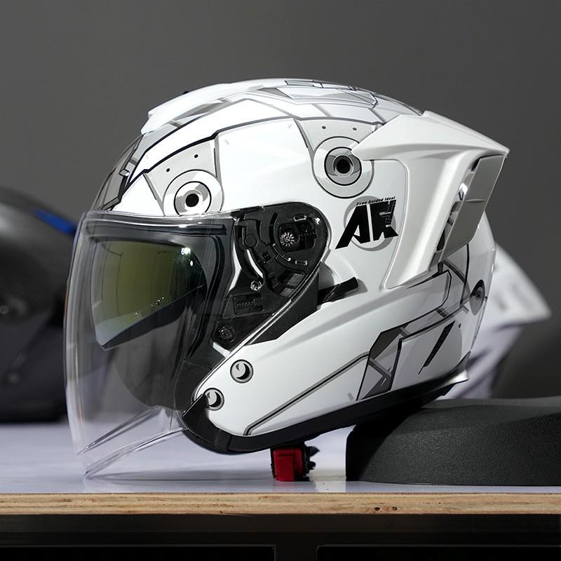 3/4 Open Face Motorcycle Helmet Men Adult Full Coverage DOT ECE Certified Use ABS Material Lightweight Safety Gear