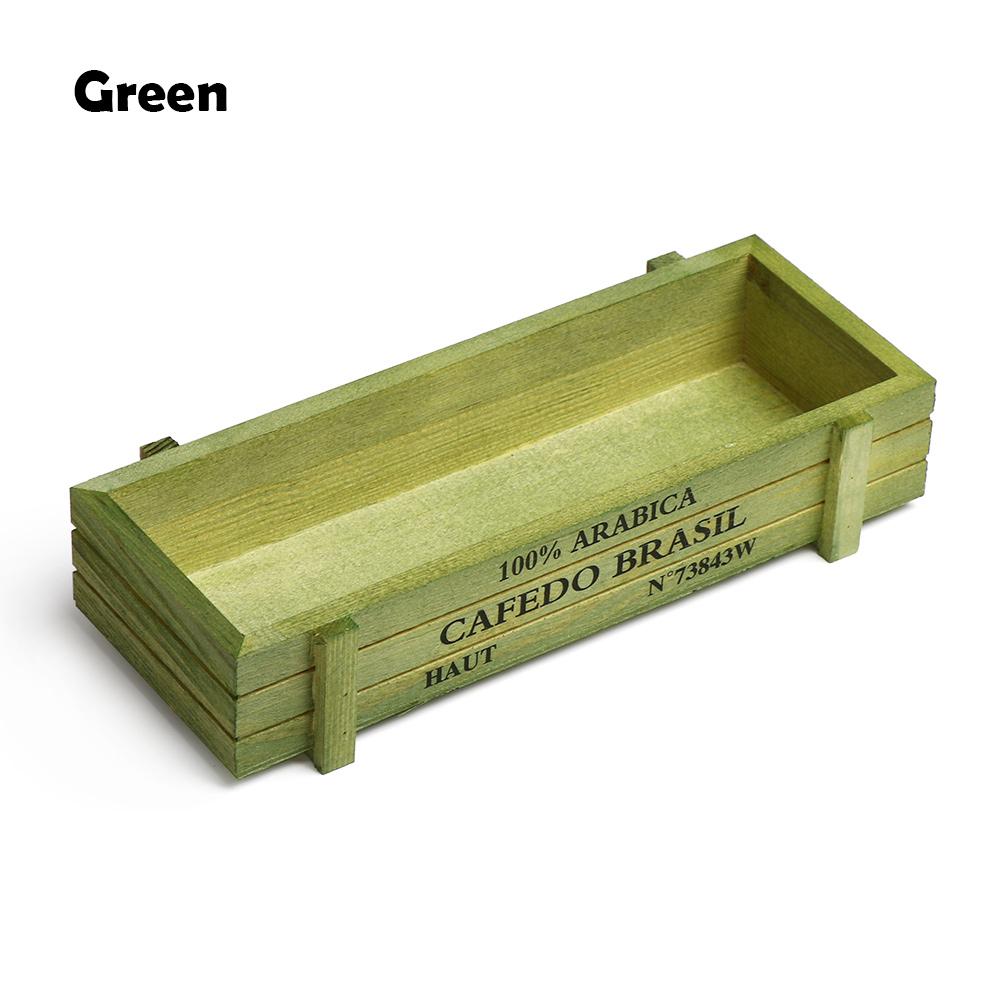 1 PC Tools Garden Decor Trough Decorative Pots Succulent Boxes Rectangle Vase Vintage Crates Wood Flower Pot
