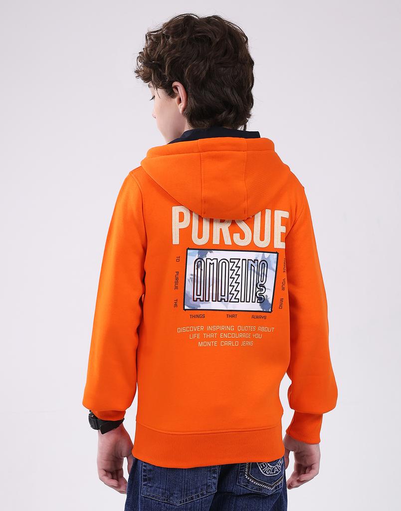 MONTE CARLO Boy's Hooded Neck Full Sleeve Sweatshirt