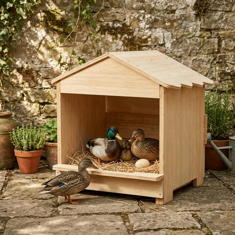 Wall Mounted Wooden Chicken Nest Box House Shape Detachable Chicken Coop Stable Large Capacity Poultry House