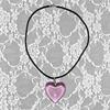 Pink Heart Pendant Necklace - Fashion Hip Hop Love Jewelry for Girls & Party Gifts