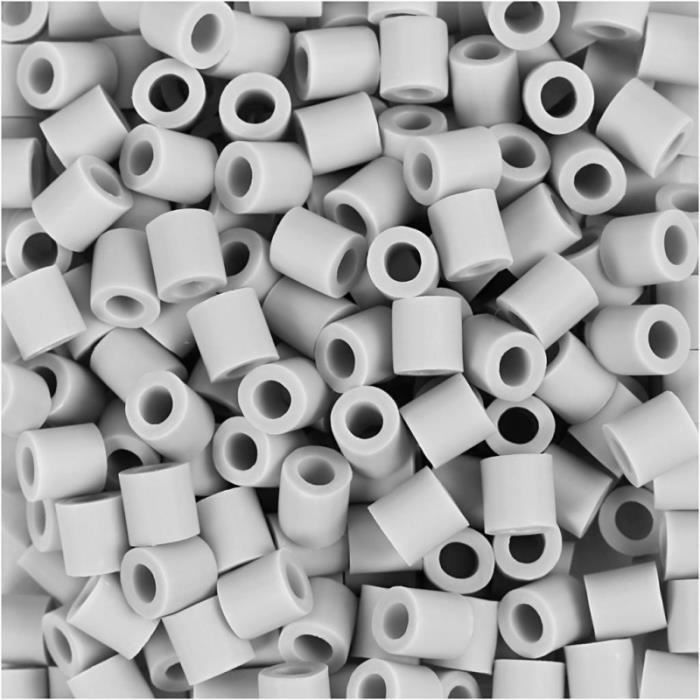 Perles à repasser - Midi - 5 x 5 mm - 1000 pcs - Gris - Écologique et biodégradable