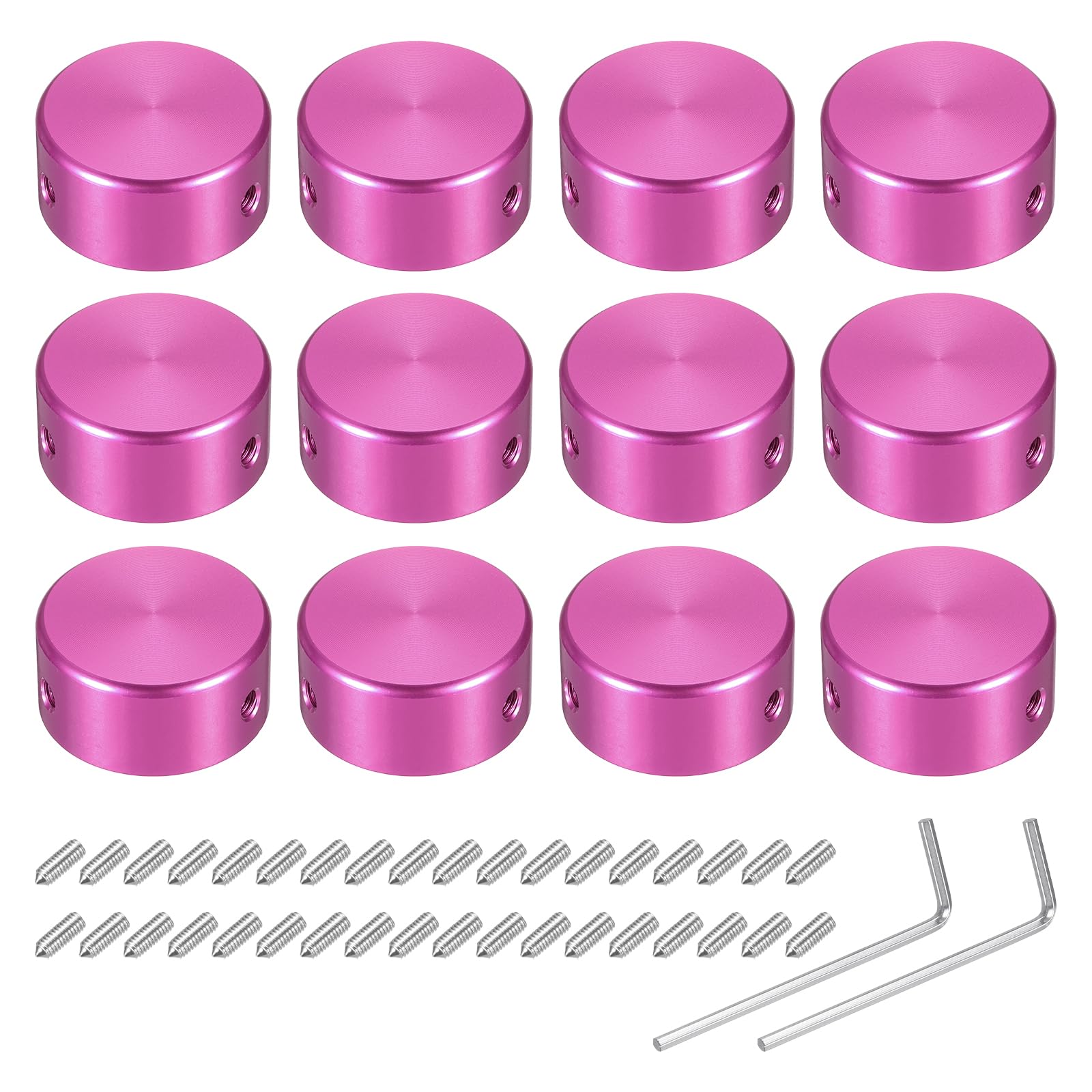 

uxcell 12pcs Foot Switch Toppers Guitar Pedal Button Caps Metal Foot Switch Top Covers for Guitar Effect Pedal Red 3/8 Buttons,