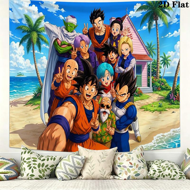 DRAGONBall Wall Tapestry Aesthetic Wall Hanging Printed Fabric Blanket Decorative Tapestries for Bedroom Living Room Home Decor
