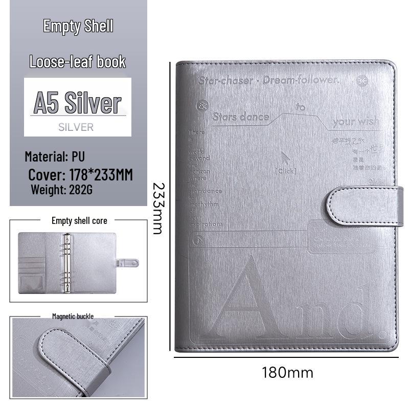 A4 Silver Embossed Card Album: Nine-Grid 3-inch & 6-inch Polaroid/Postcard Storage Album