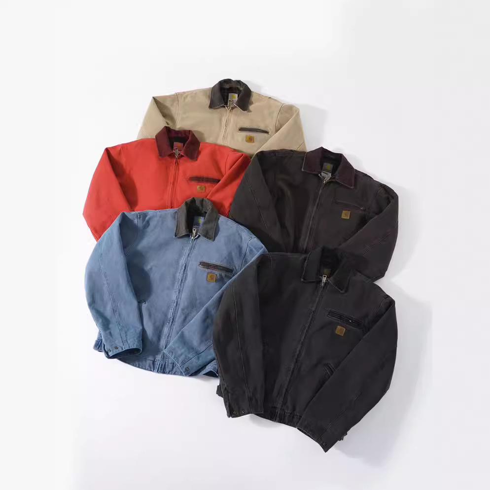 Spot Ceiling Kaha J97 Men's American Retro Washed Batik Workwear Jacket