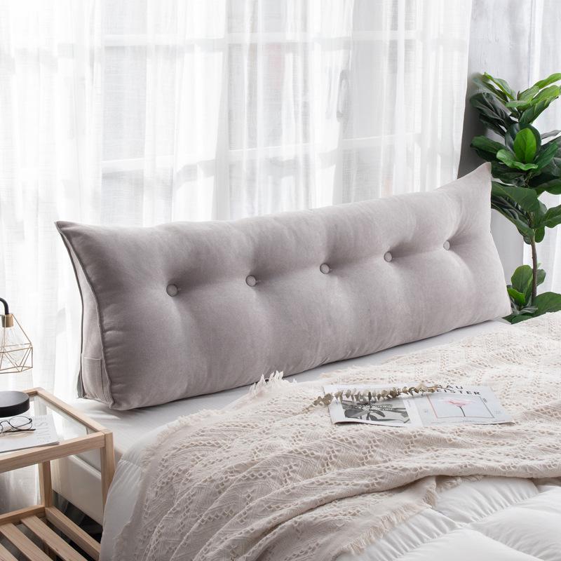 Korean Velvet Nordic Triangle Headboard Cushion: Removable, Washable, Tatami Soft Pack, Lumbar Support, Large Backrest Pillow