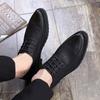 Loafers Pointed Toe Thick Sole Soft Platform Male Casual Shoe Office Moccasin Men's Leather Shoes In Promotion Shipping Free New
