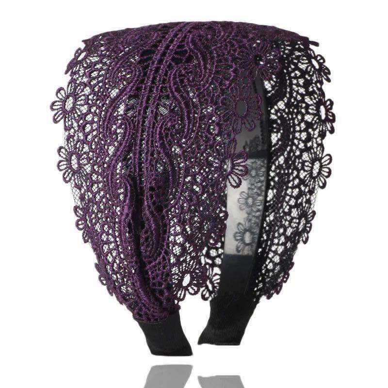 Lace Headband Women Black Korean Simple Wide-brimmed Fashion Sweet Cover White Hair Headband Fresh National Style Retro Hairpin