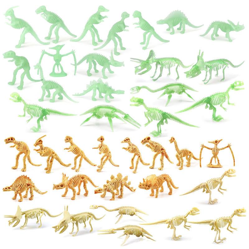 Detailed 12-model Dinosaur Skeleton Set Ideal For Kids Educational Play And Collecting