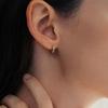 14k Harmony Prong Setting One-Touch Earrings (14k Gold) LFE56