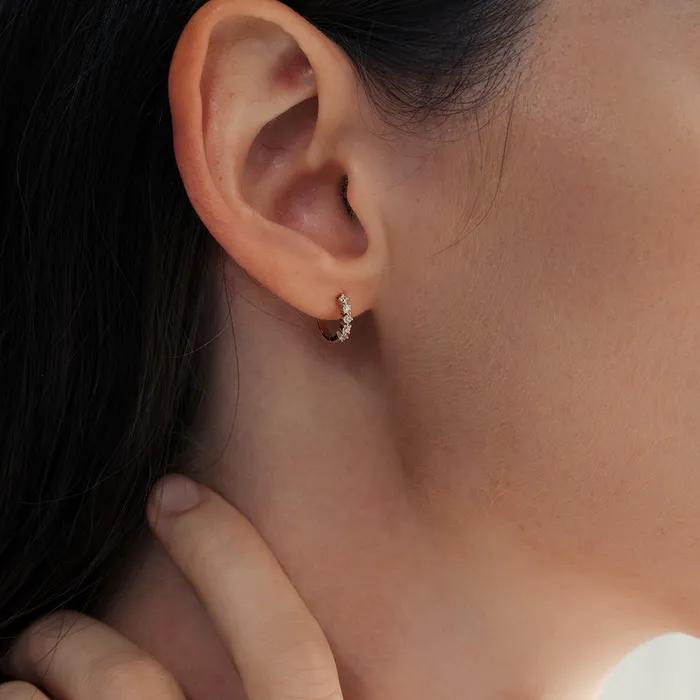 14k Harmony Prong Setting One-Touch Earrings (14k Gold) LFE56