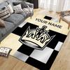 Custom Name,Los Angeles Kings Home Sofa Decoration for Living Room & Bedroom, Non‑Slip Play Flannel Floor Mat for Game Room