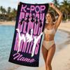 Customizable Personalized Beach Towels Kpop Demon Hunters Themed designs.Suitable for the Beach, Yoga, Sports;ideal As Beach Accessories