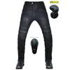 Mens Stretch Motorcycle Riding Jeans - Vintage Casual Biker Pants Cycling