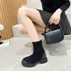 New Suede Casual Shoes Women's Thick-soled One-pedal Tall Women's Boots Thin Elastic Boots Women