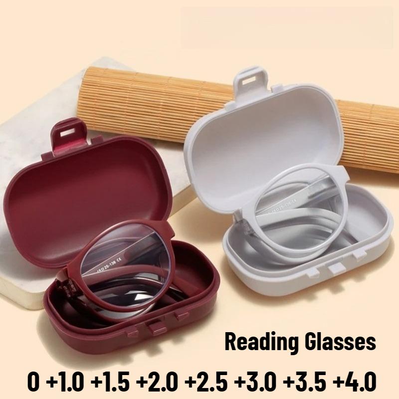 Men Women Folding Small Reading Glasses Fashion Mini Design Far-sighted Eyewear with Original Box Portable Ultralight Eyeglasses