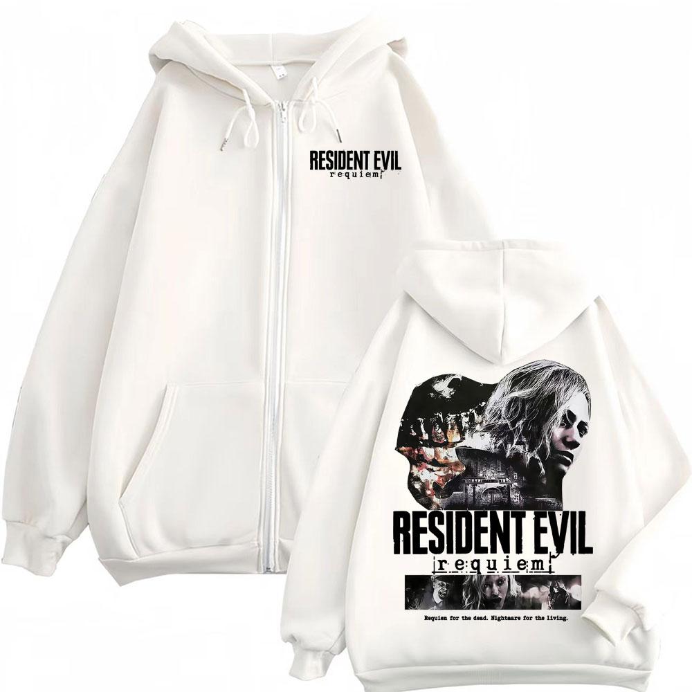 Leon Kennedy Resident Evil Requiem Zipper Hoodies Men Women Fashion Aesthetic Sweatshirt Jacket Hooded Coats