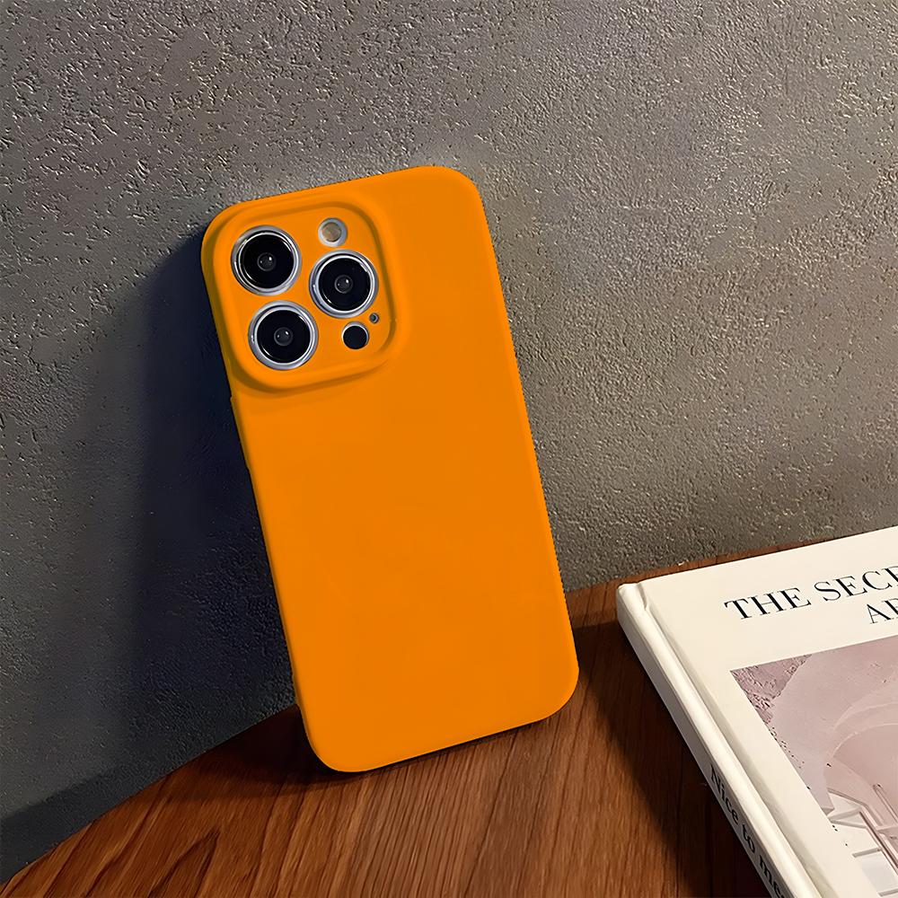 

Blaze Orange Phone Case For IPhone 16Promax 16 15 14 13 12 11 Pro Max Plus Mini Film Soft Personalized Cover iPhone 13 mini