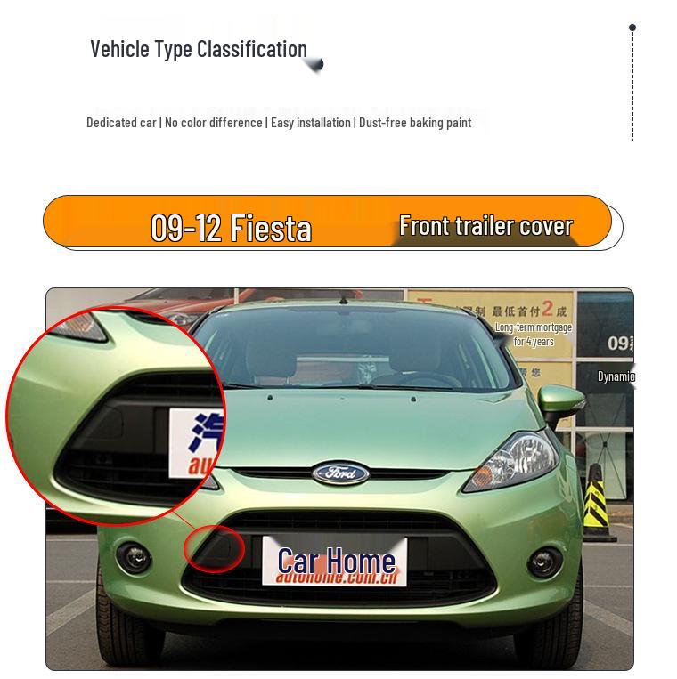 Compatibil 2009-2015 Ford Fiesta Capace cârlig remorcare bară față și spate