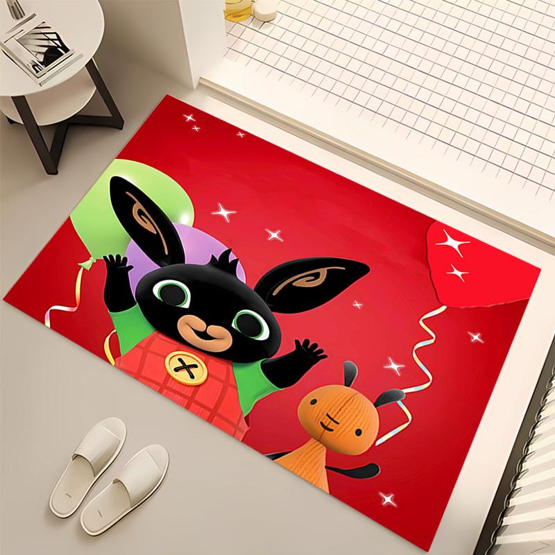 1pc Bing Print Area Rug - Soft, Washable Non-Slip Indoor Mat, Living Room, Home Office Decorative Rug,Office Decorative