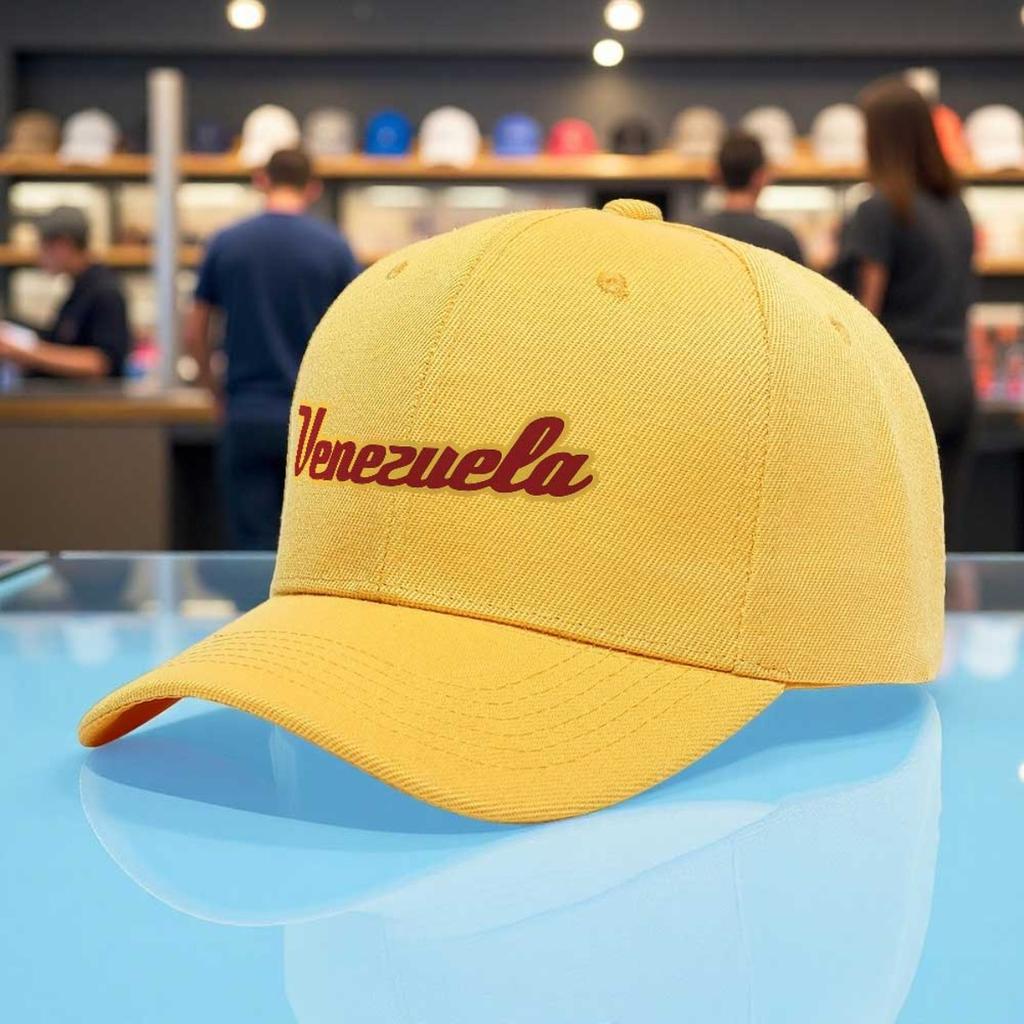 1Pc Men' & Women' Venezuela-Themed Baseball Cap With Vibra Print, Adjustable Hook-And-Loop Peak Hat, Lightweight Suitable