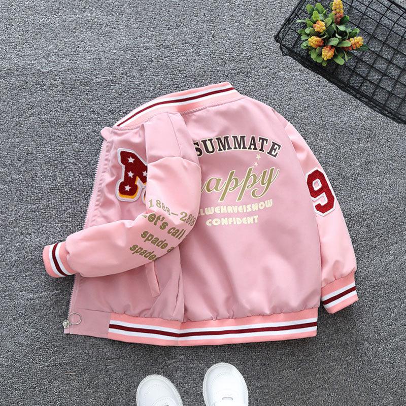 Girls' Spring and Autumn Baseball Jacket 2025 - Trendy Outerwear for Kids