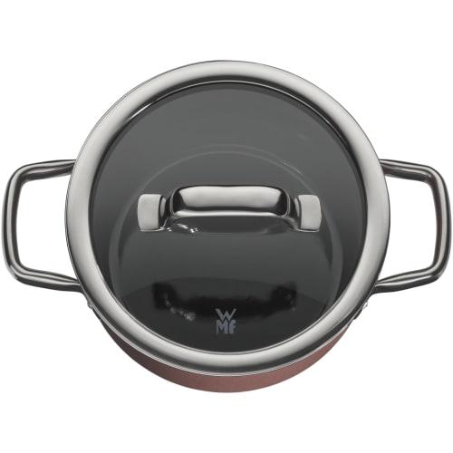 WMF FusionTech Mineral High Casserole RQ (Rose Quartz), 16cm, Induction and Gas Compatible, Waterless Cooking, Made with Natural Mineral Materials, Ma