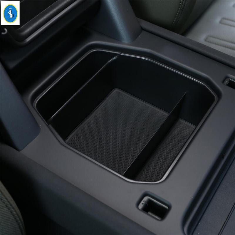 Car Interior Central Armrest / Control Container Storage Grid Box Tray Accessories Fit For Land Rover Defender 110  -