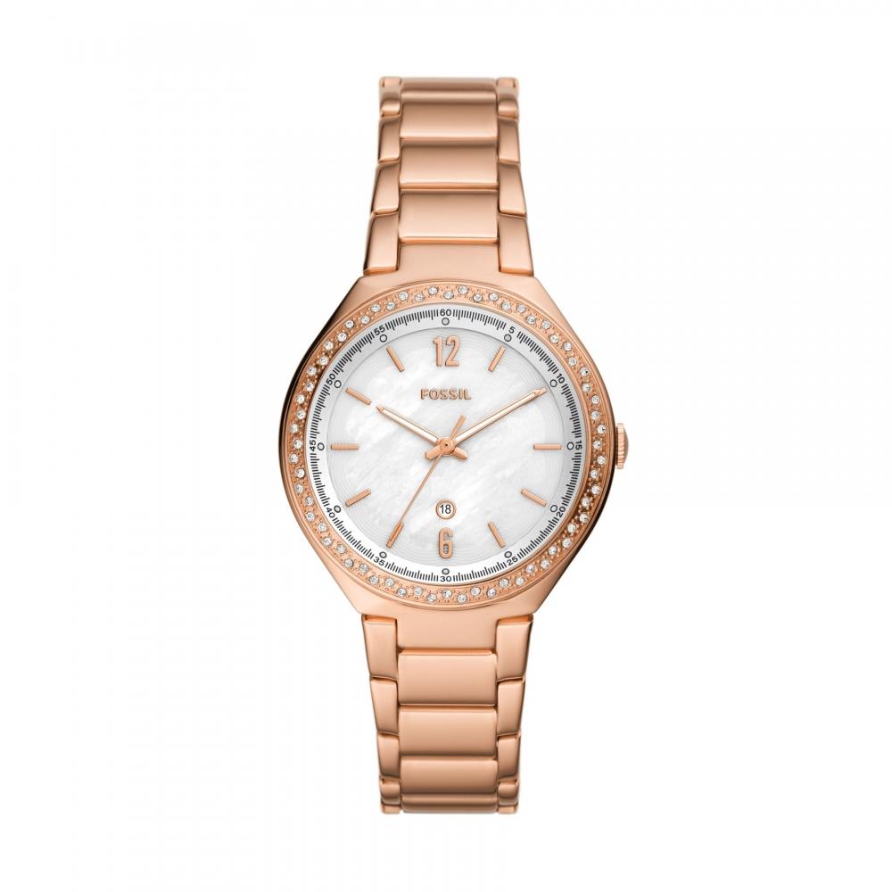 

Fossil Women s Ashtyn Three-Hand Date, Rose Gold-Tone Stainless Steel Watch