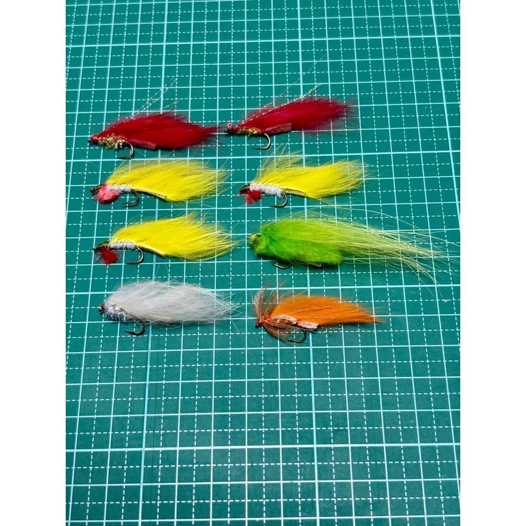 Used Managed fishing, lake Completed flies (marabou, MSC, zonker) 27 nymphs and fly case included